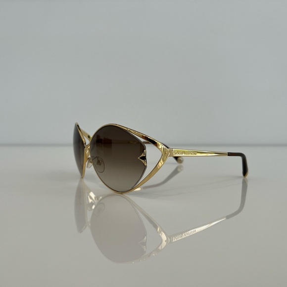 LOUIS VUITTON GOLD METAL FRAME SUNGLASSES NWOTS! - Picture 10 of 17